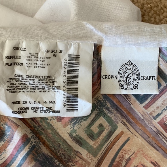 Pillow shams, bed skirt and window valance - 80’s vintage - Picture 8 of 8